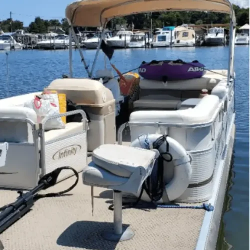 2004 Smoker Craft Infinity 24 Pontoon Boat Used