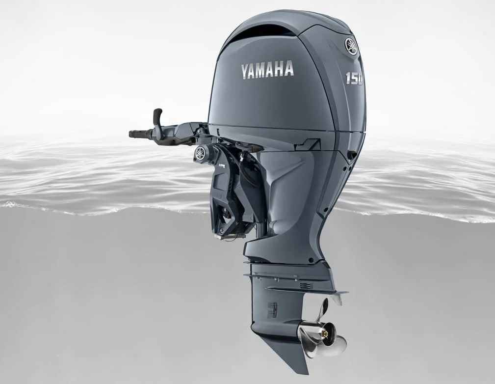 Professional Yamaha F200 outboard motor shot
